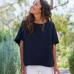 Frank & Eileen Olive Capelet in Black  one size